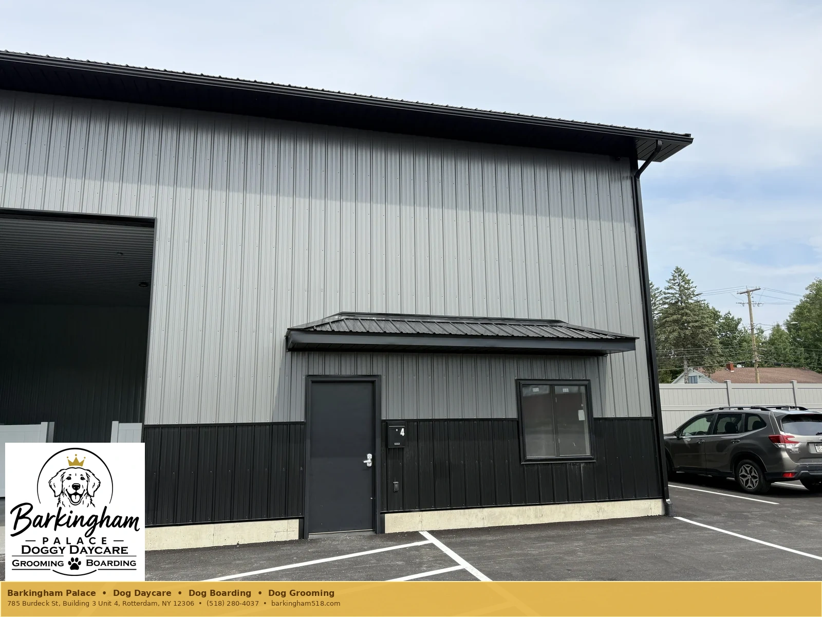 Barkingham Palace facility exterior and entry in Rotterdam, NY